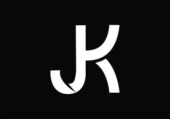 Initial monogram letter JK logo Design vector Template. JK Letter Logo Design. 