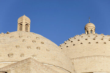 Domes Of Saifuddin Bukharzi Mazaar (Right) And Bayan Kuli Khan Mazaar (Left); Bukhara, Uzbekistan