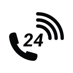 Round-the-clock Support Icon.