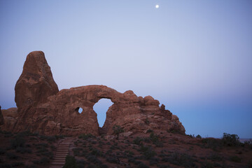 Turret Arch At Dawn, Arches National Park; Utah, United States Of America