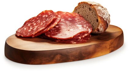 Obraz premium sliced sausage Isolated on white background