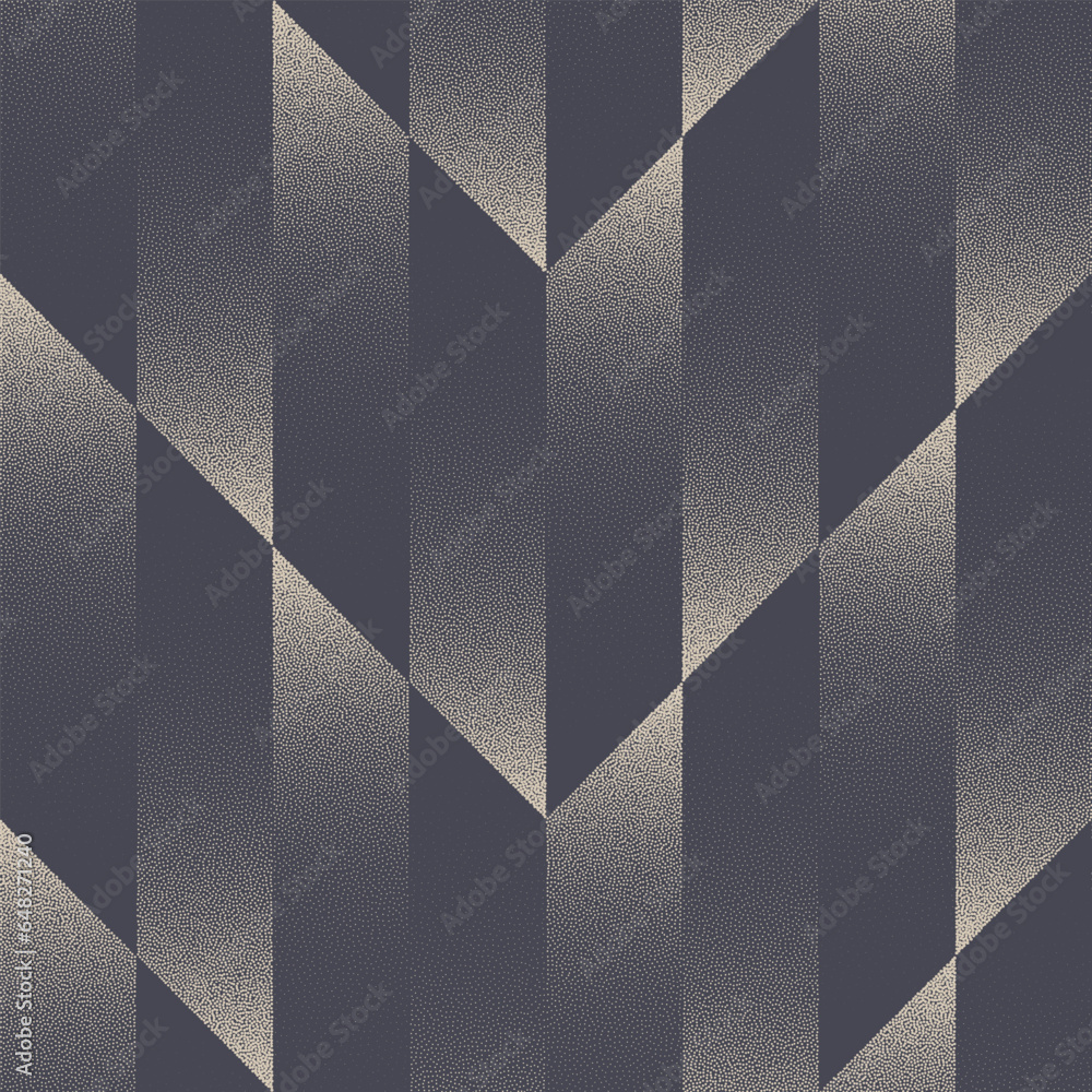 Aufkleber checkered tile retro styled seamless pattern vector dot work abstract background. old fashioned vint