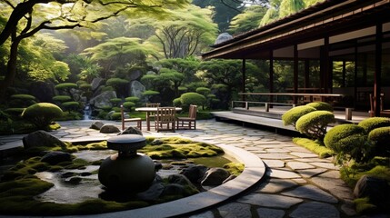 a serene Japanese Zen garden