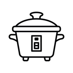 Rice cooker icon vector sign and symbol
