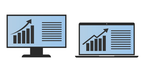 Data analysis icon. Analysis chart vector ilustration.