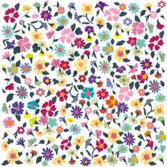 Fondo floral de colores alegres.