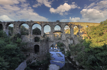 Turkey - Izmir - The aqueducts, known as "Akvaduk Arches" in history books, are located at the beginning of the Şirinyer district of Buca. It is also known as 'Kızıl&ccedil;ullu Aqueduct'.