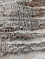 Water eroded sandstone rock texture