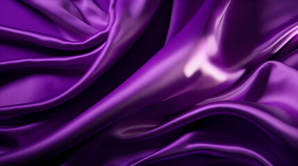 Obraz premium Purple silk texture background. Abstract textile elegant luxury violet banner. Satin wavy backdrop. Prestigious, award, luxurious background. .