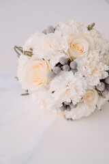 Bridal bouquet. Wedding. Wedding day. Love. Rings. Wedding rings. Engagement. Flowers. Beautiful bouquet. The bride's bouquet. Bride. Aesthetics. Details.