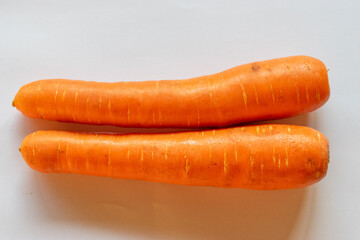 carrots on a white background