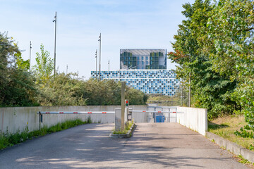building of International Criminal Court with (ICC) in Hague, United Nations, concept prosecution...