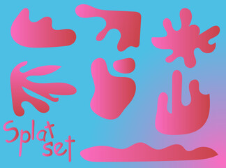 red and blue splashes