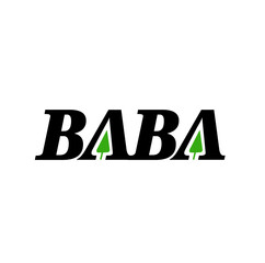 Fototapeta premium BABA brand name with go green them.
