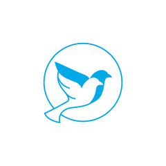 two dove logo vector illustration