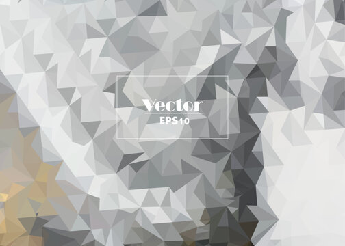 Gray Digital Abstract Vector Image Stylized From Triangles