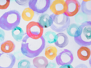 Dots Watercolor. Multicolour Shibori Pattern.