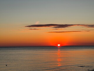 sunset on the sea