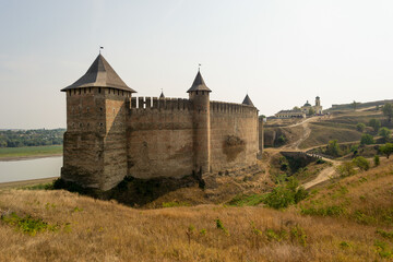 Fototapeta na wymiar A stone castle of Khotyn in Ukraine