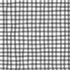 Gray Gingham Check Hand Drawn Overlay