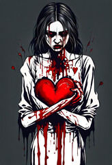 Femme bless&eacute;e