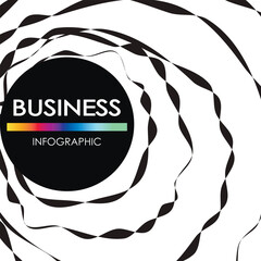 Business infographic. Presentation with elements of graph, diagram with steps, processes. Vector template diagram for creative business concept, banner, workflow layout