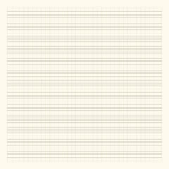 Obraz premium Graph paper. Printable grid paper with stave on a white background. A blank music sheet paper with staff. Geometric pattern for composition, education, school. Realistic lined paper blank