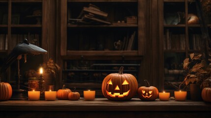 Obraz premium Spooky Halloween Style Background. Eerie Atmosphere and Haunting Design