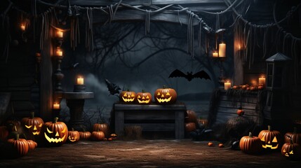 Spooky Halloween Style Background. Eerie Atmosphere and Haunting Design
