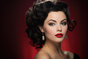 Woman in a vintage-inspired Hollywood glamour portrait © thejokercze