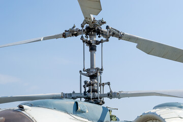 Soviet cold war helicopter hull closeup