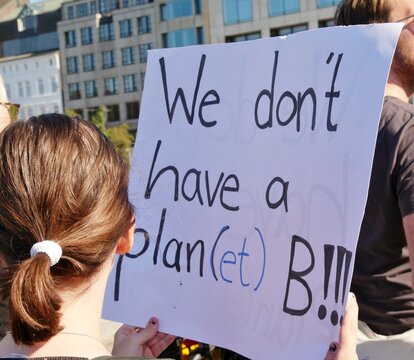 We don't have a plan(et) B! Klimastreik-Plakat