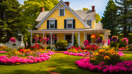 house in spring