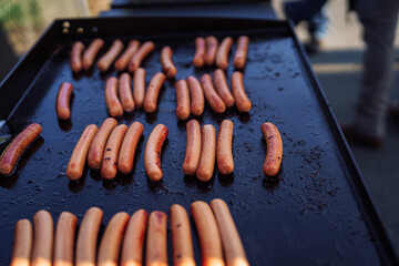 Hotdogs on a Blackstone Flat Grill