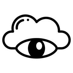 cloud eye icon dualtone