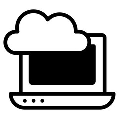 cloud laptop icon dualtone