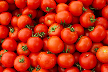 healthy food natural background of red fresh tomatoes