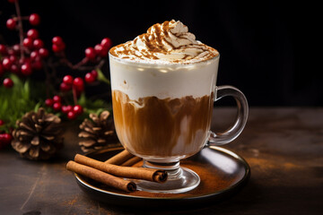 Gingerbread Spiced Latte With Whipped Cream