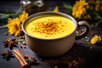 Golden Milk With Turmeric And Holiday Spices
