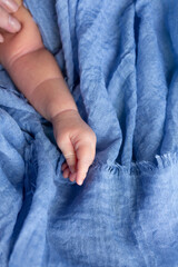 hand of a small child close-up. a little happiness.