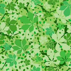 Obraz premium Autumn leaves seamless chestnut pattern for fabrics and wrapping paper and fabrics and fashion textiles