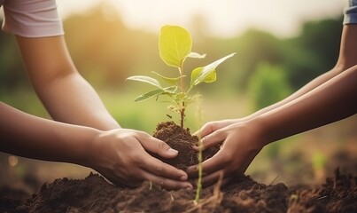 Fototapeta premium plant in hands