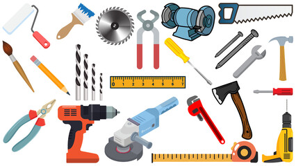 DIY Tools Background Home Improvement Do it yourself, Building Repairing your home and garden with tools perfect Craftsmanship