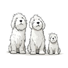 Cute dogs vector collection for sticker illustration