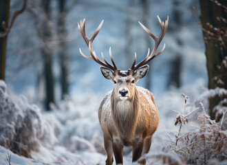 Majestic Reindeer in the Snow