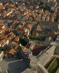 Aerial shot of Dubrovnik old town, Croatia