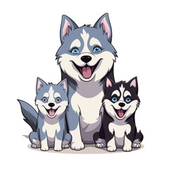 Cute dogs vector collection for illustration sticker