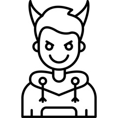 Demon Teenage Boy Icon