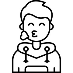 Kiss Teenage Boy Icon