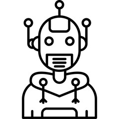 Robot Teenage Boy Icon